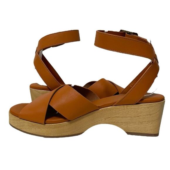 NWT EVERLANE The Clog Sandal Cognac Leather 7 - Picture 6 of 12